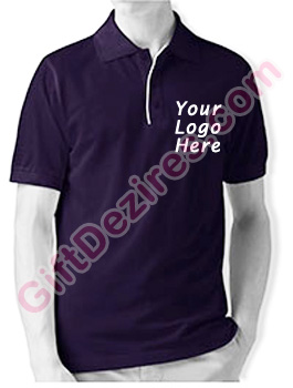 Designer Purple Wine and White Color Mens Logo T Shirts